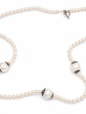 Freshwater Pearl Statement Necklace Baroque Pearl Handmade Jewelry